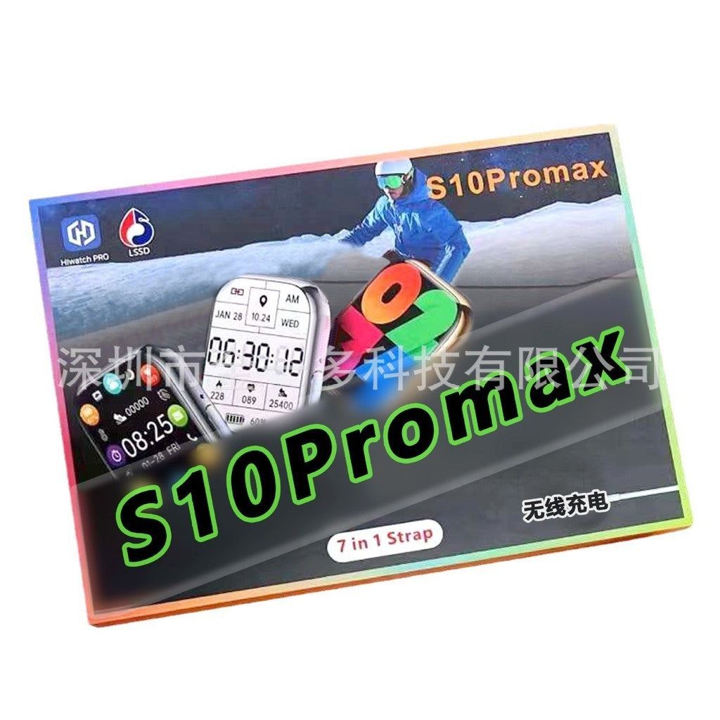 S10 Pro Max 7 kordonlu Dokunmatik HD Ekran ve Manyetik Kablosuz Şarj Özellikli Akıllı Saat - A3G