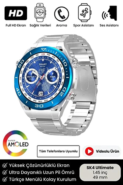 Venandin vega vn5 pro – 1,60 inç büyük ekranlı, çift kordon hediyeli akıllı saat - A2L - KolayMagza