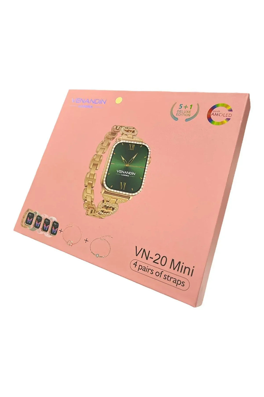 Venandin vn20 mini – 41mm amoled ekranlı, 4 kordon + bilezik hediyeli akıllı saat - A2M - KolayMagza