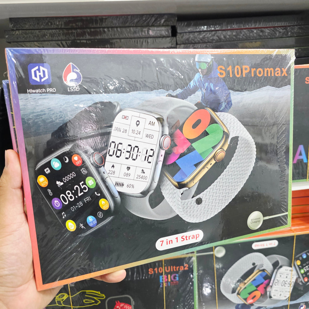 S10 Pro Max 7 kordonlu Dokunmatik HD Ekran ve Manyetik Kablosuz Şarj Özellikli Akıllı Saat - A3G