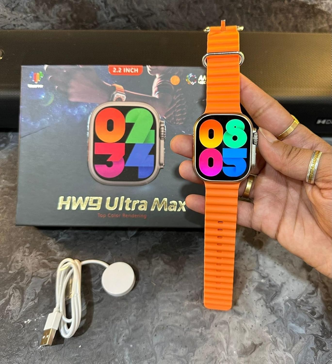 Hw ultra max 49mm amoled ekranlı 2,2 inç ios android uyumlu akıllı saat - A3D
