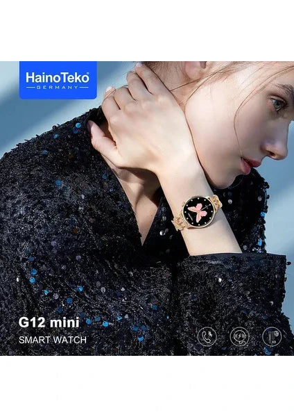 G12 mini amoled yuvarlak ekranlı 3 kordonlu kadınlara özel akıllı saat - A2P