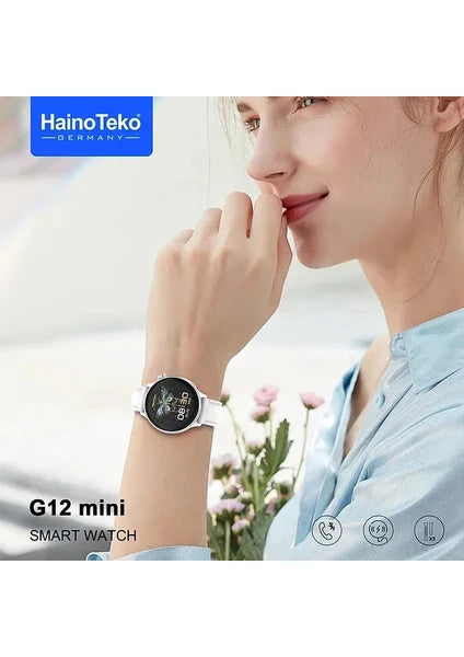G12 mini amoled yuvarlak ekranlı 3 kordonlu kadınlara özel akıllı saat - A2P