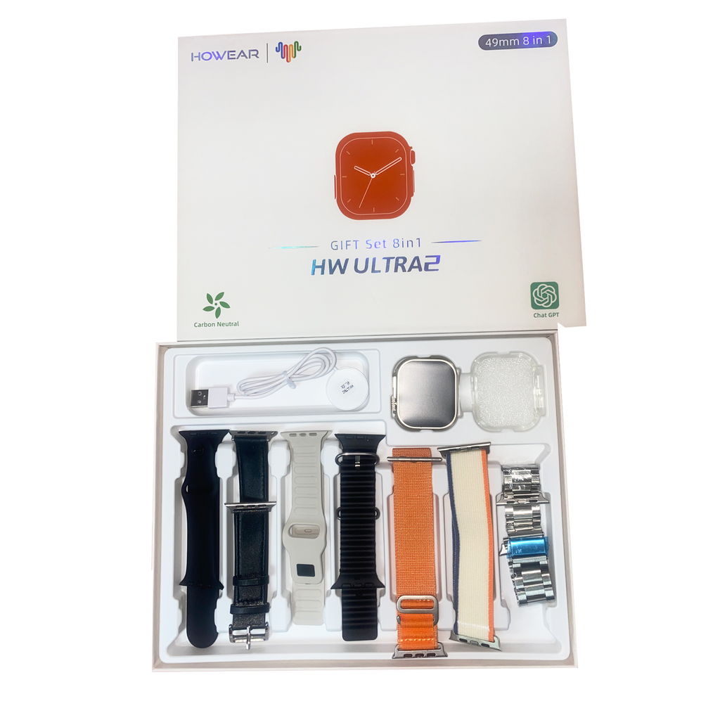 HW ultra2 49mm 7 kordonlu ve kılıflı yapay zeka destekli ios android uyumlu akıllı saat - A2R