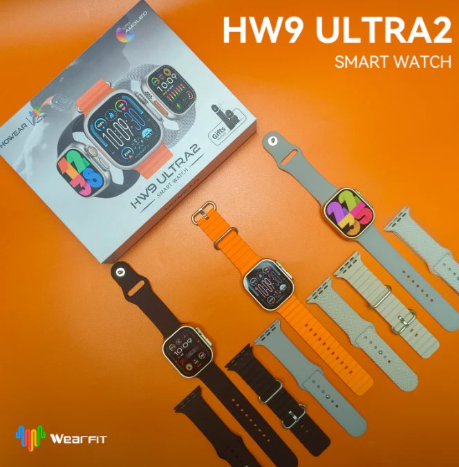 Hw9 ultra2 49mm amoled ekranlı 3 kordonlu ios android uyumlu akıllı saat - A2Z