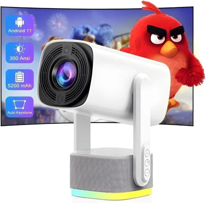 K2 Kablosuz Ultra HD Akıllı Projektör – Taşınabilir ev sineması cihazı, WiFi 6 ve Bluetooth 5.2 özellikleriyle